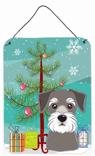 Christmas Tree and Schnauzer Wall or Door Hanging Prints BB1578DS1216 by Caroline&#39;s Treasures