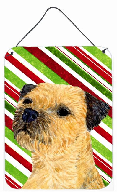 Border Terrier Candy Cane Holiday Christmas Wall or Door Hanging Prints by Caroline's Treasures