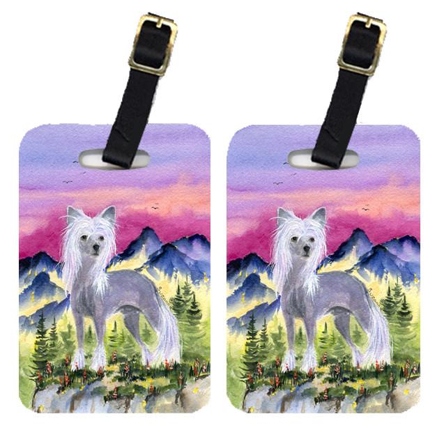 Pair of 2 Chinese Crested Luggage Tags by Caroline&#39;s Treasures