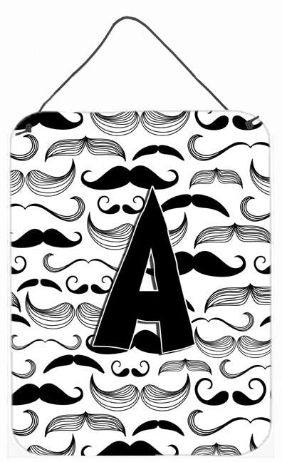 Letter A Moustache Initial Wall or Door Hanging Prints CJ2009-ADS1216 by Caroline&#39;s Treasures