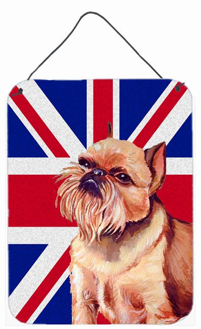 Brussels Griffon with English Union Jack British Flag Wall or Door Hanging Prints LH9466DS1216 by Caroline&#39;s Treasures