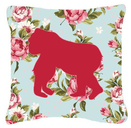 Gorilla Shabby Chic Blue Roses   Canvas Fabric Decorative Pillow BB1129 - the-store.com