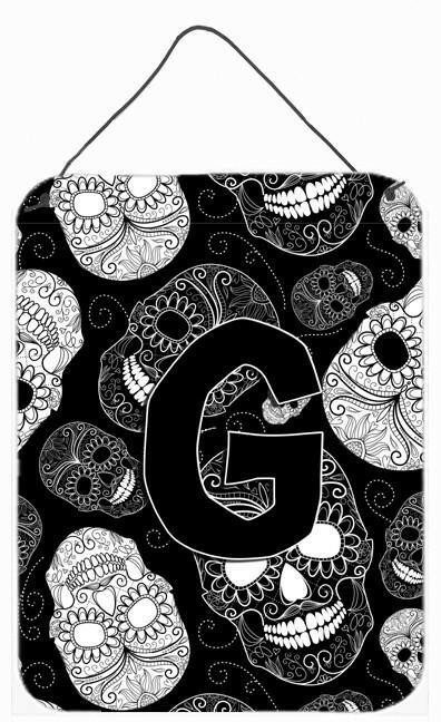 Caroline's Treasures Letter G Day of the Dead Skulls Black Wall or Door Hanging Prints CJ2008-GDS1216