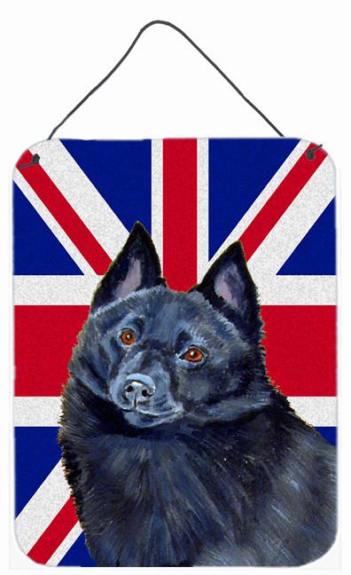 Schipperke with English Union Jack British Flag Wall or Door Hanging Prints LH9491DS1216 by Caroline&#39;s Treasures