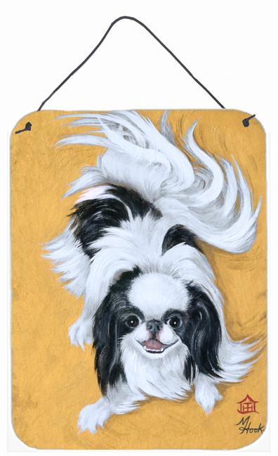 Japanese Chin Black White Play Wall or Door Hanging Prints MH1034DS1216 by Caroline's Treasures