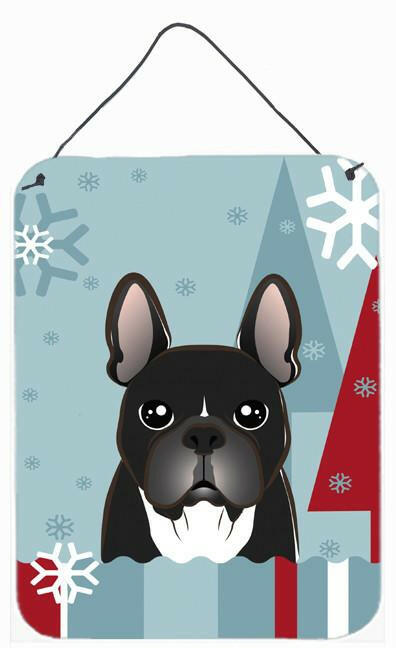 Winter Holiday French Bulldog Wall or Door Hanging Prints BB1723DS1216 by Caroline&#39;s Treasures
