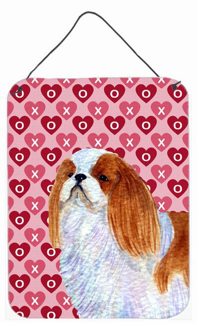English Toy Spaniel Hearts Love and Valentine&#39;s Day Wall or Door Hanging Prints by Caroline&#39;s Treasures