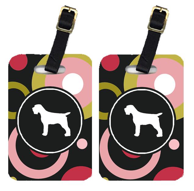 Pair of 2 Wirehair Pointing Griffon Luggage Tags by Caroline&#39;s Treasures