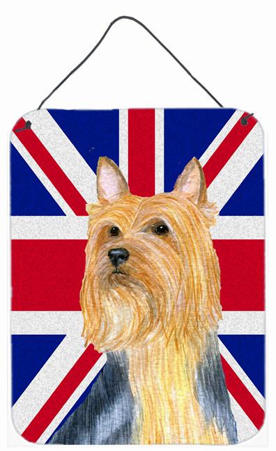 Silky Terrier with English Union Jack British Flag Wall or Door Hanging Prints LH9468DS1216 by Caroline&#39;s Treasures