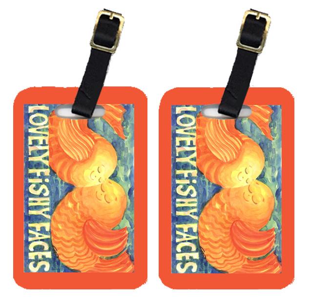 Pair of 2 Fish - Kissing Fish Luggage Tags by Caroline&#39;s Treasures