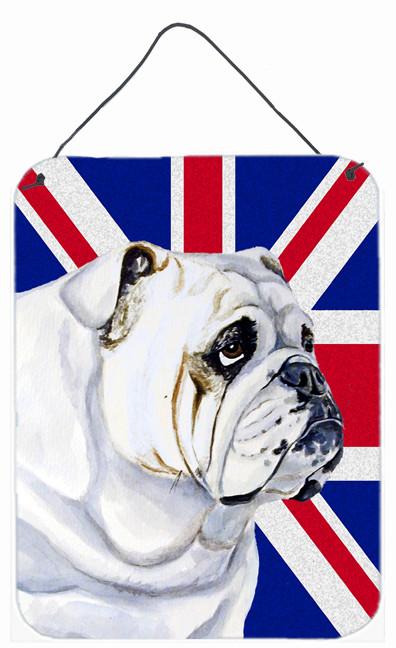 English Bulldog with English Union Jack British Flag Wall or Door Hanging Prints LH9471DS1216 by Caroline's Treasures