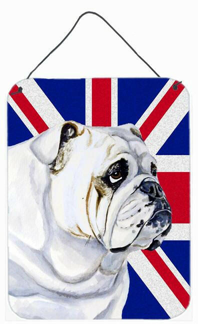 English Bulldog with English Union Jack British Flag Wall or Door Hanging Prints LH9471DS1216 by Caroline&#39;s Treasures