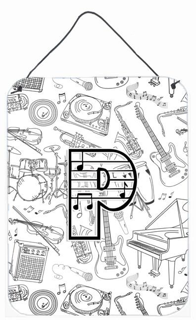 Letter P Musical Note Letters Wall or Door Hanging Prints CJ2007-PDS1216 by Caroline's Treasures