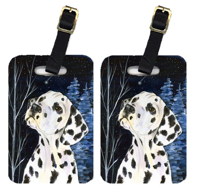 Starry Night Dalmatian Luggage Tags Pair of 2 by Caroline&#39;s Treasures