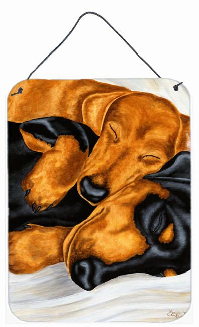 Dachshund Snuggles Wall or Door Hanging Prints AMB1110DS1216 by Caroline's Treasures