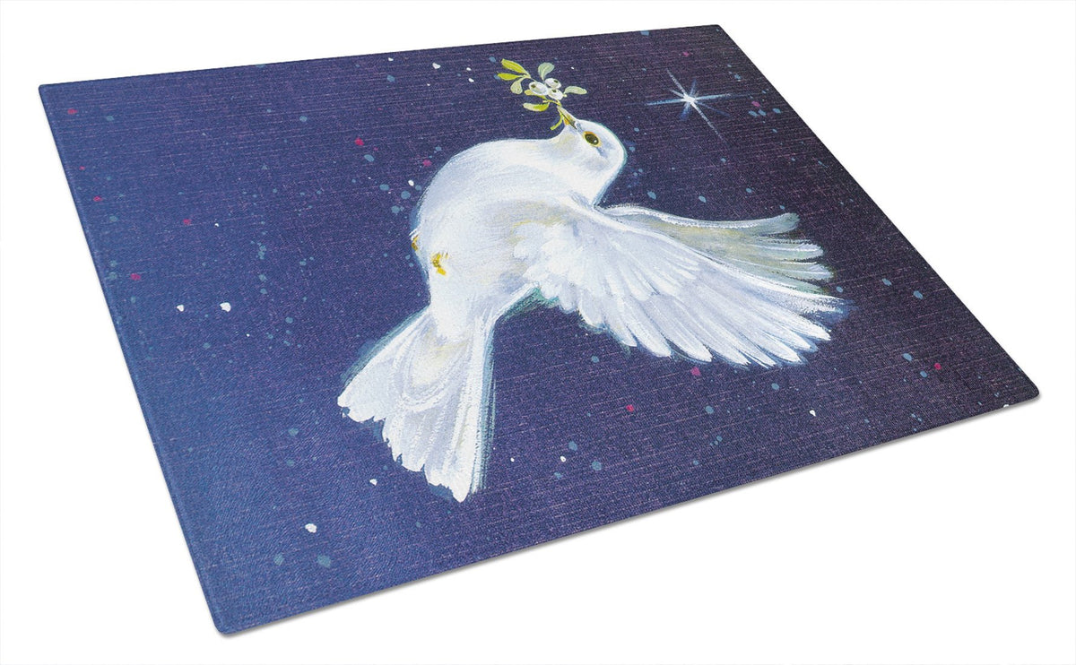 Peace Dove with the Olive Branch Glass Cutting Board Large AAH1624LCB by Caroline&#39;s Treasures