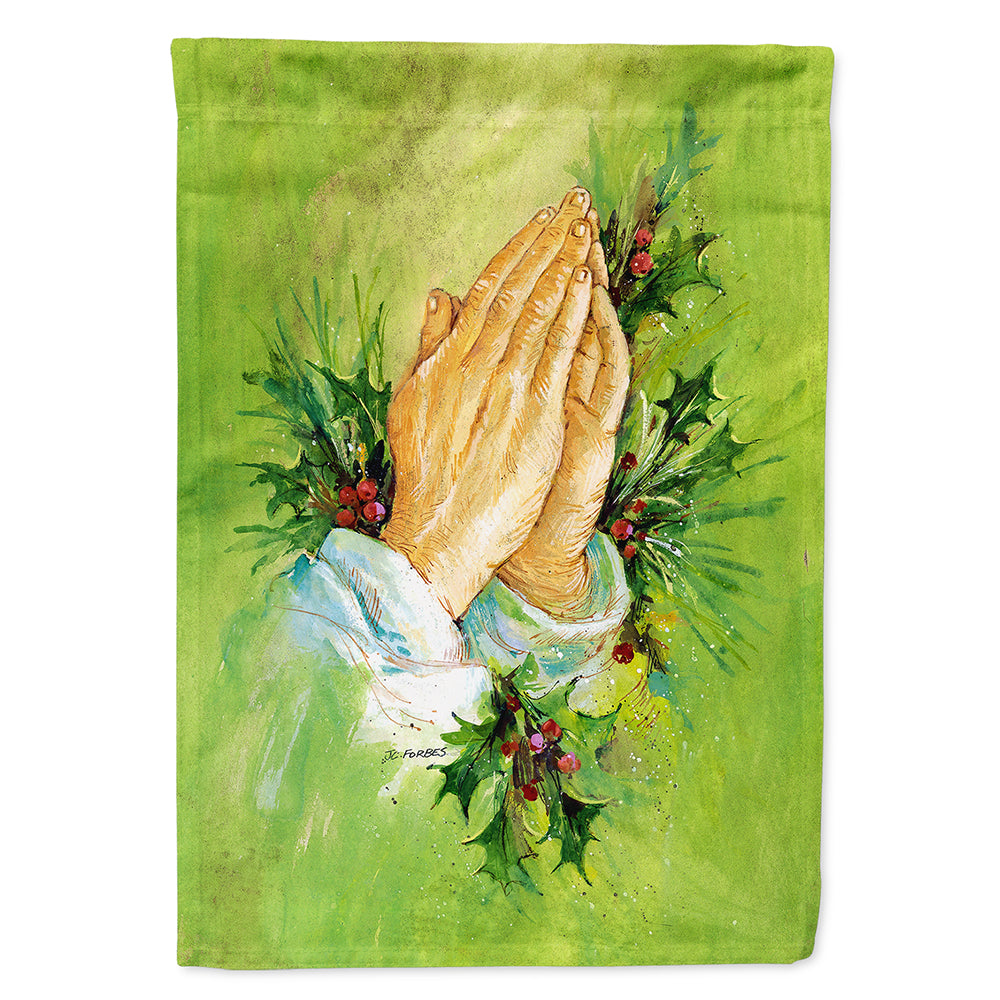 Praying Hangs with Holly Leaves Flag Canvas House Size AAH5985CHF