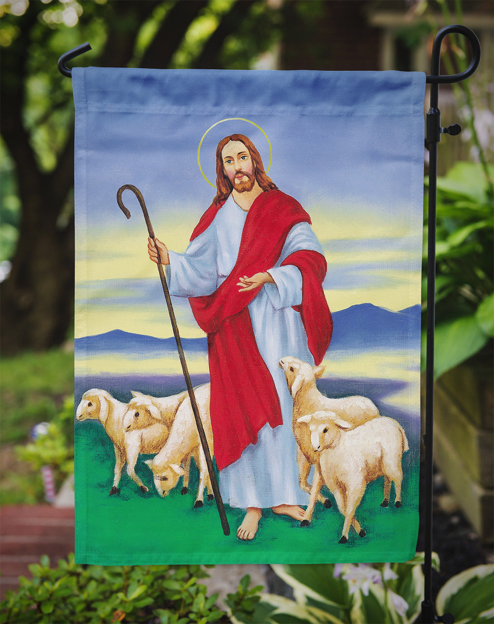 Jesus The Good Shepherd Flag Garden Size AAH6876GF