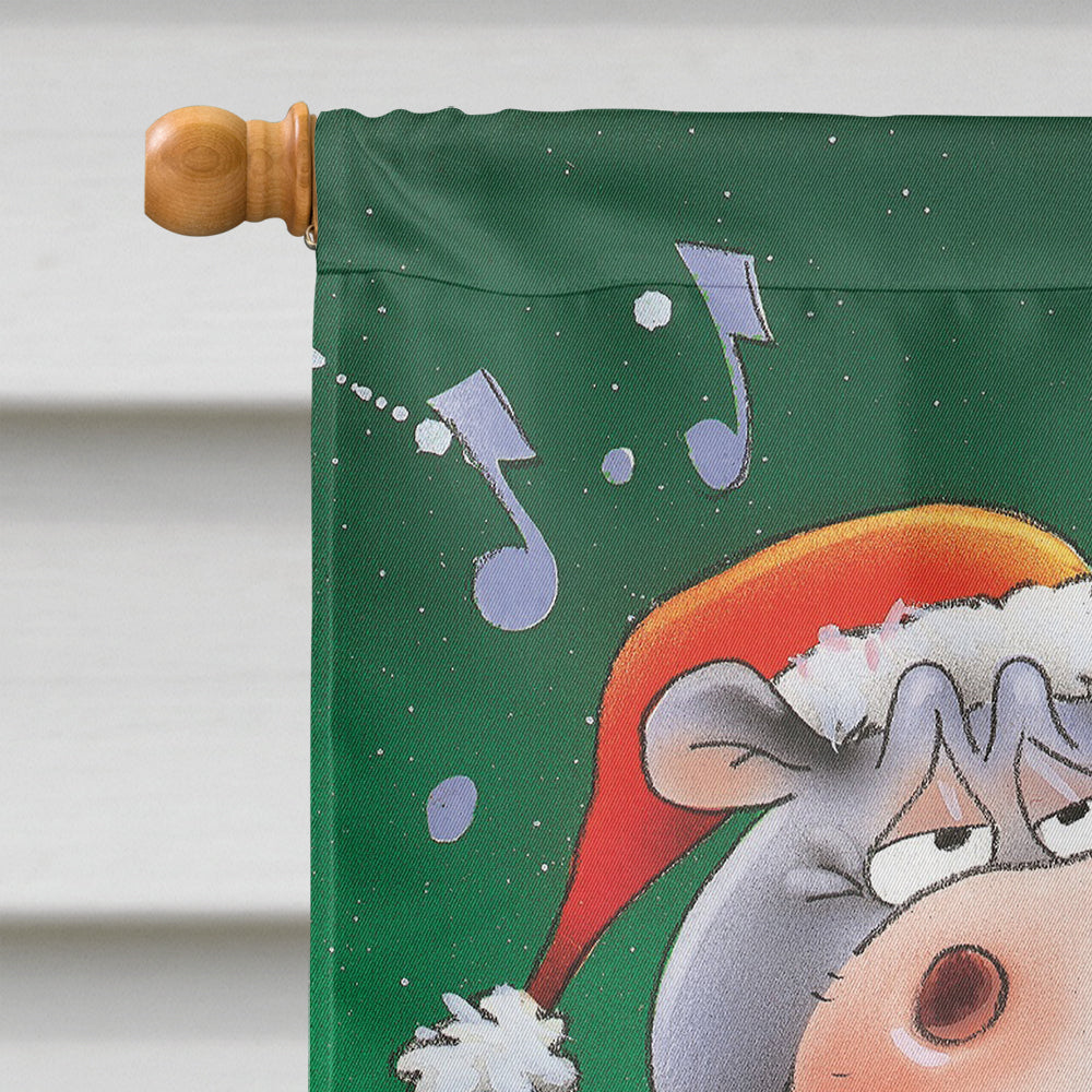 Hippo Family Caroling Flag Canvas House Size AAH7195CHF