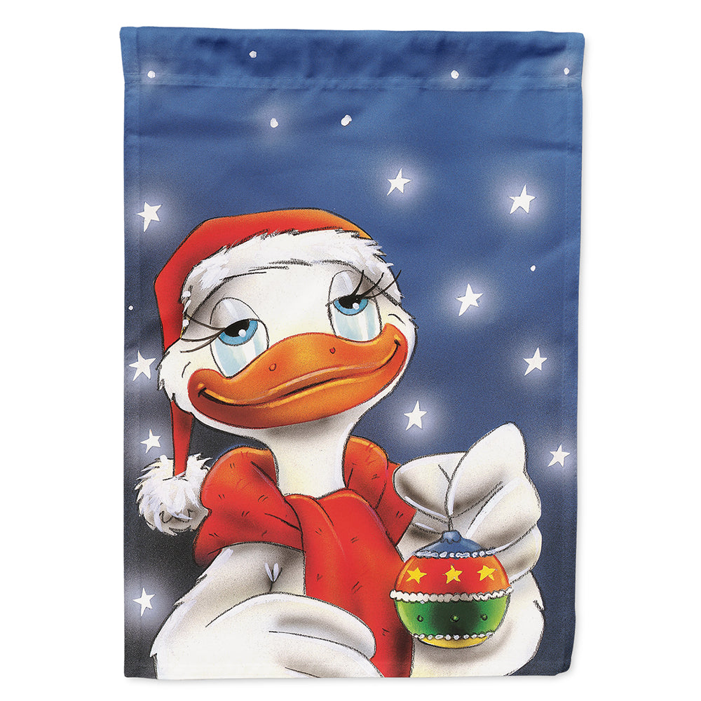 Duck with Christmas Ornament Flag Canvas House Size AAH7196CHF