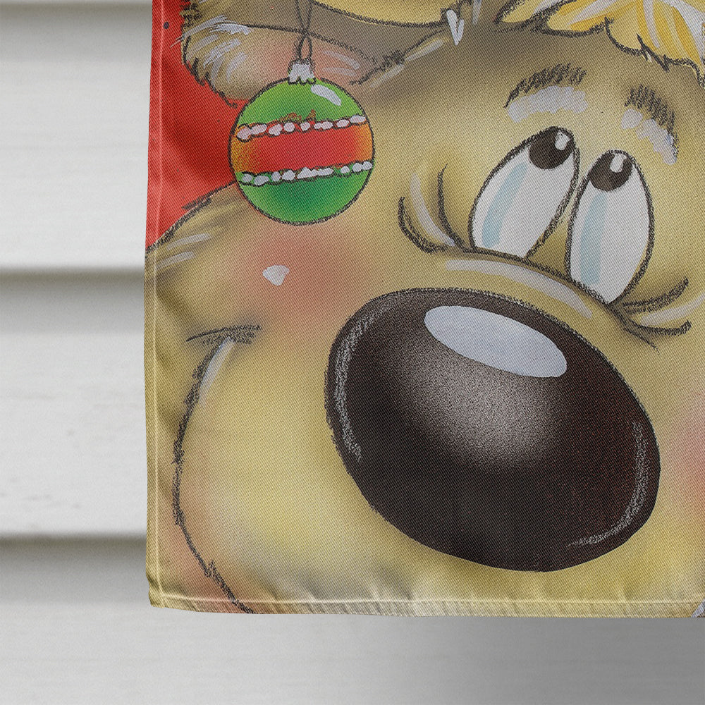 Comic Reindeer with Decorated Antlers Flag Canvas House Size AAH7206CHF