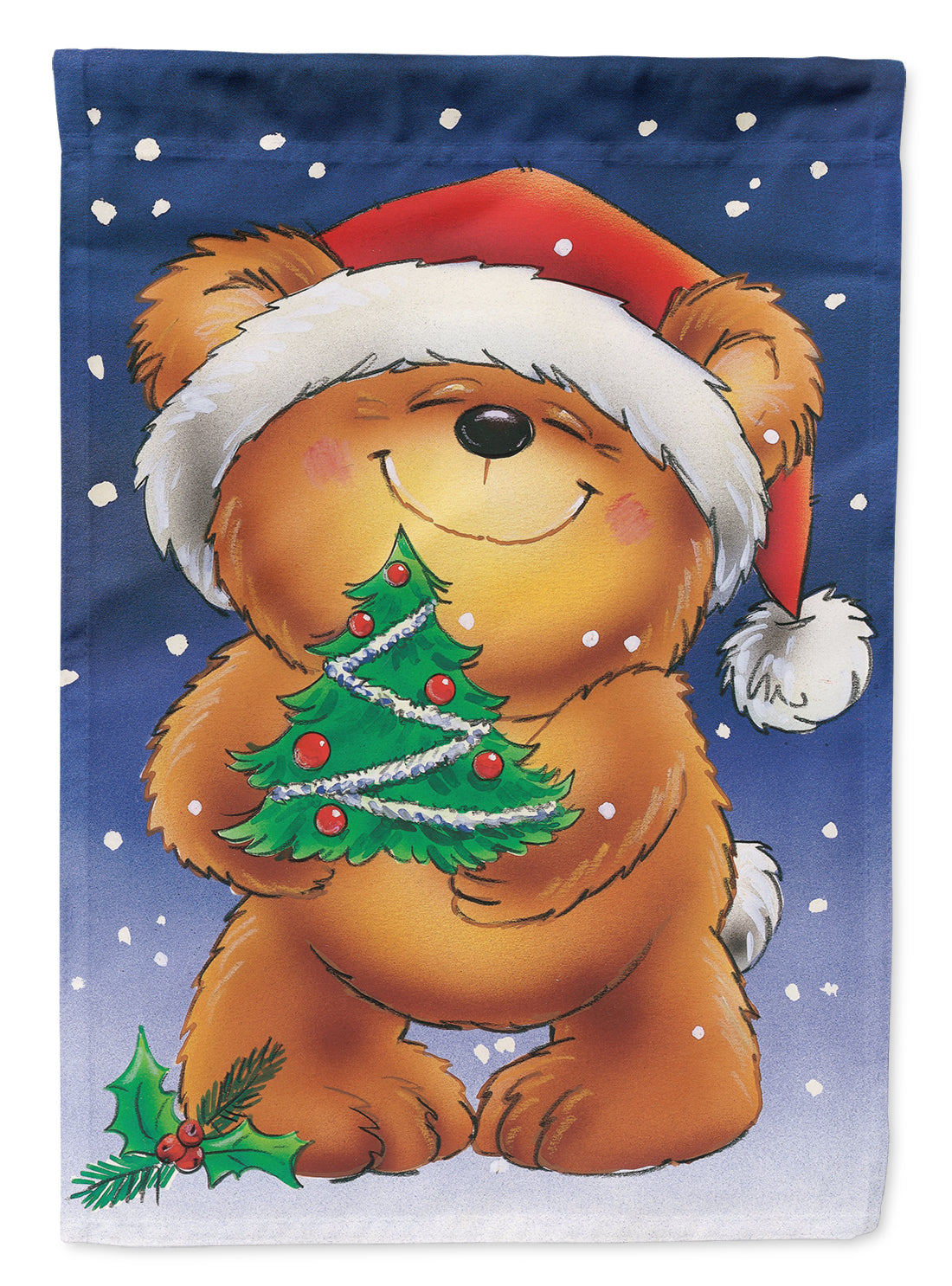 Teddy Bear and Christmas Tree Flag Garden Size AAH7208GF.
