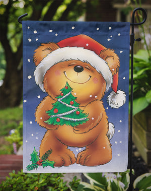 Teddy Bear and Christmas Tree Flag Garden Size AAH7208GF