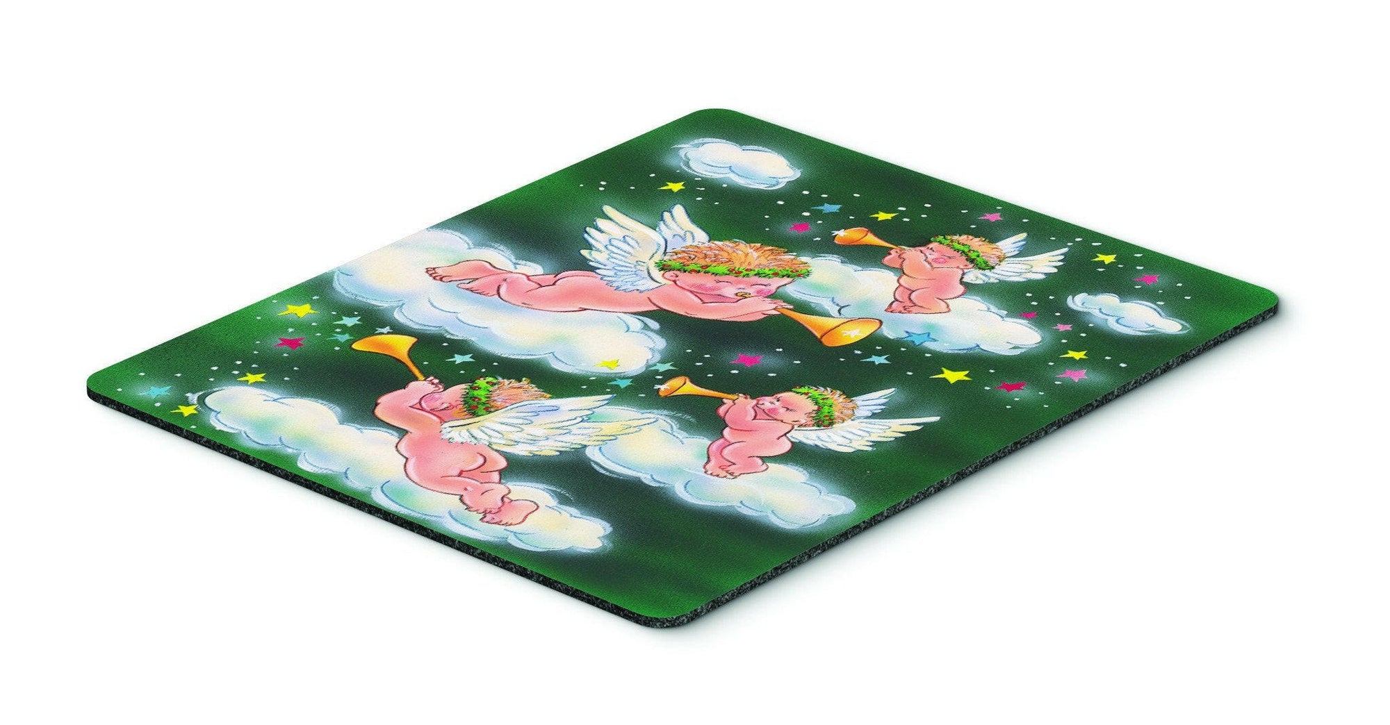 Angels on Green Mouse Pad, Hot Pad or Trivet AAH7253MP by Caroline's Treasures