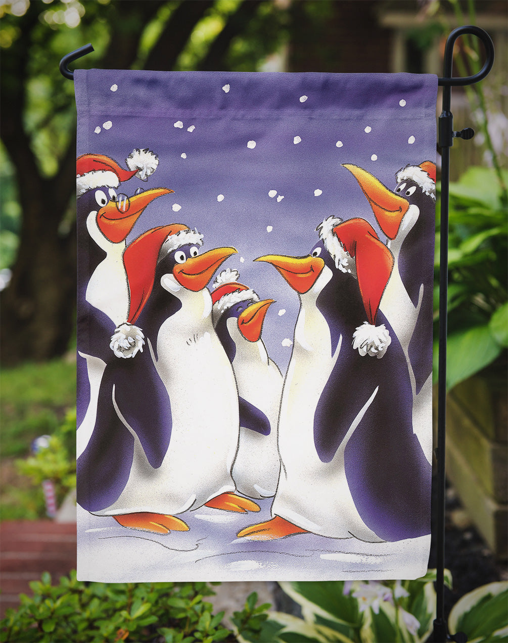 Holiday Penguins Flag Garden Size AAH7264GF.