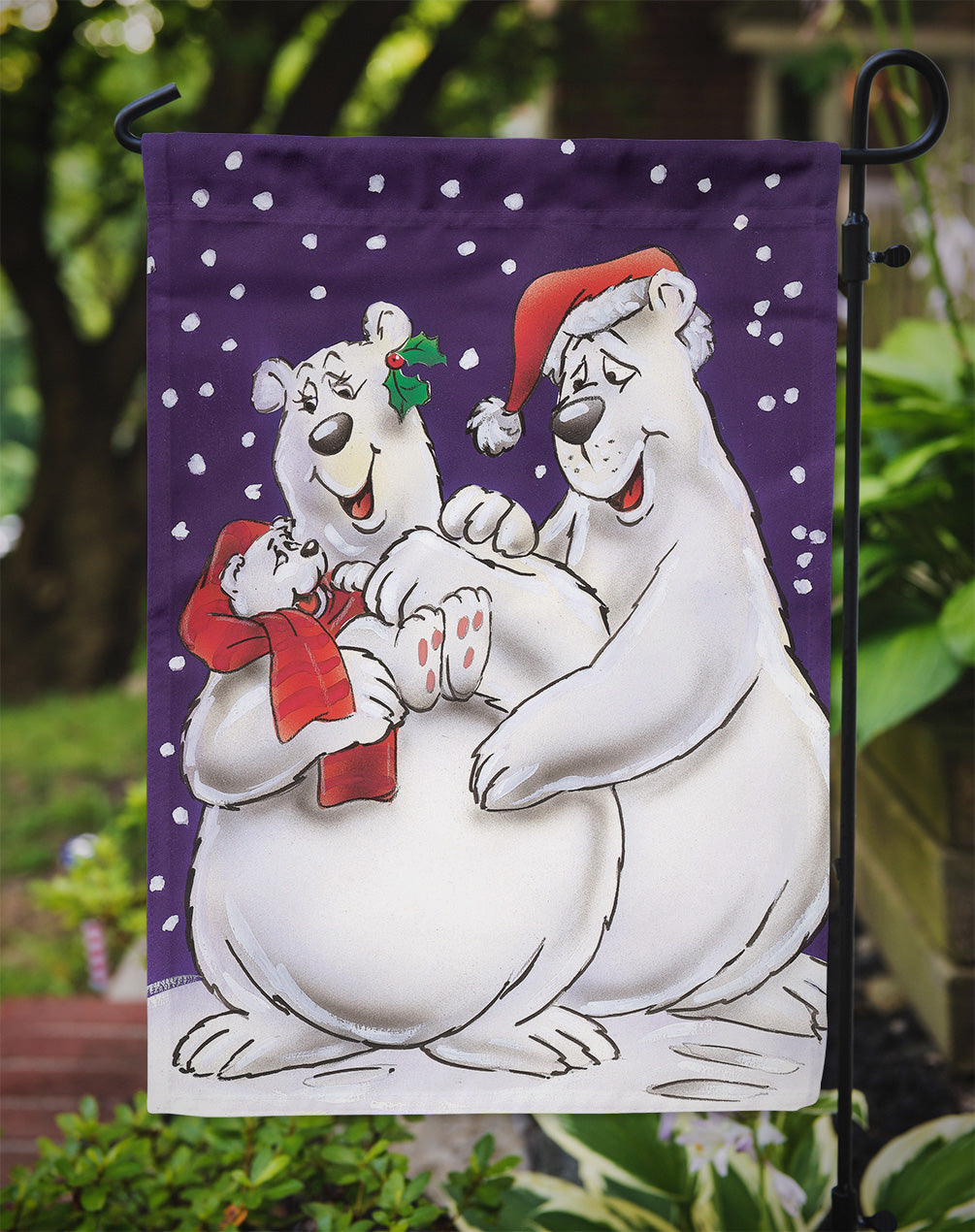 Holiday Polar Bears Drapeau Jardin Taille AAH7269GF