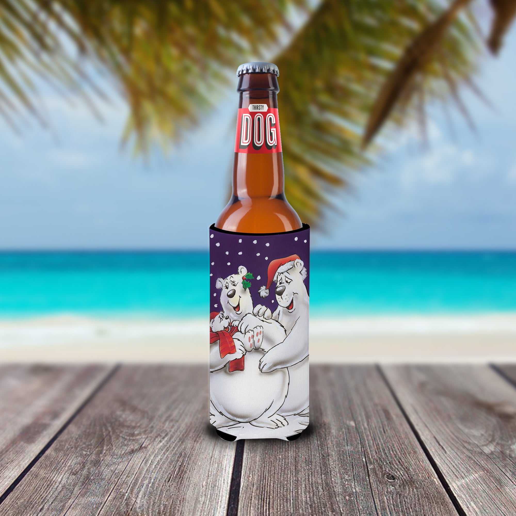 Holiday Polar Bears Ultra Beverage Isolateurs pour canettes minces AAH7269MUK