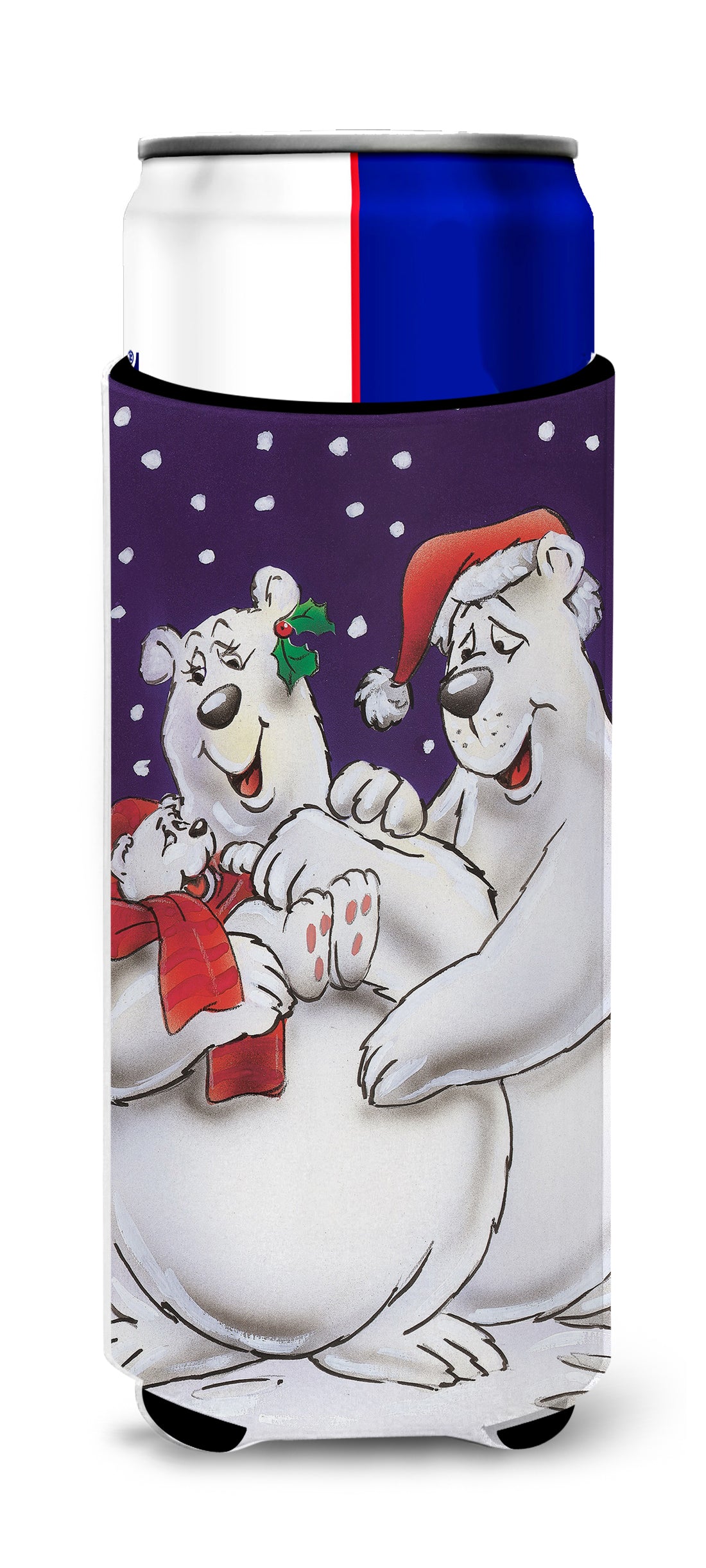 Holiday Polar Bears Ultra Beverage Isolateurs pour canettes minces AAH7269MUK