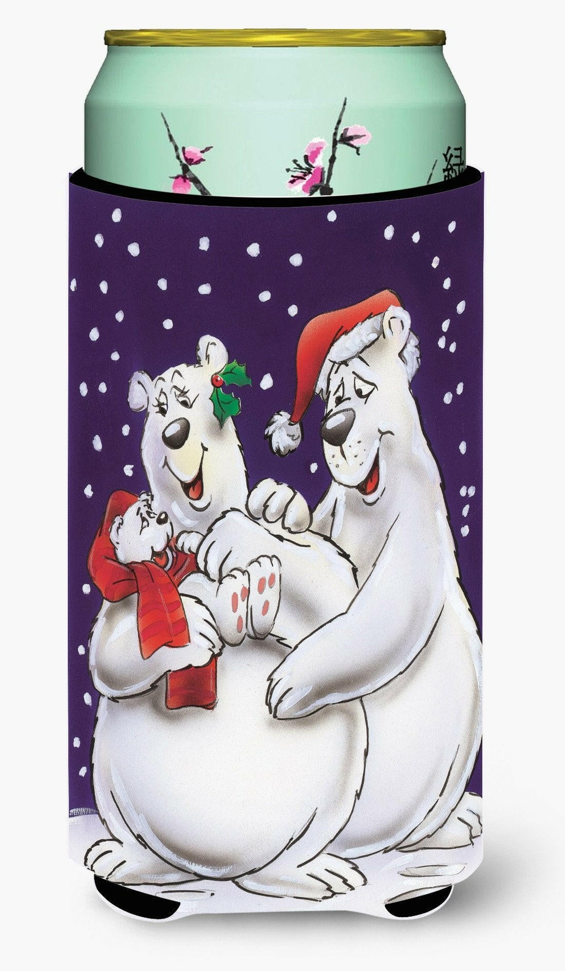 Holiday Polar Bears Tall Boy Beverage Insulator Hugger AAH7269TBC by Caroline&#39;s Treasures
