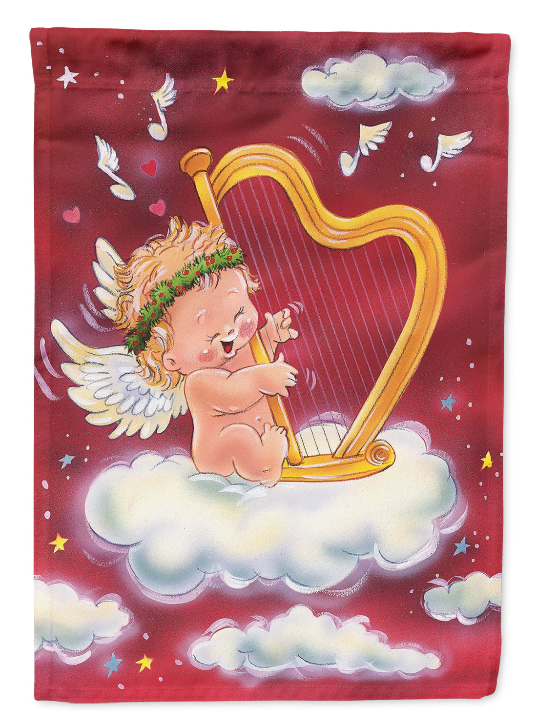 Angels with Harp Valentine&#39;s Flag Canvas House Size AAH7273CHF  the-store.com.