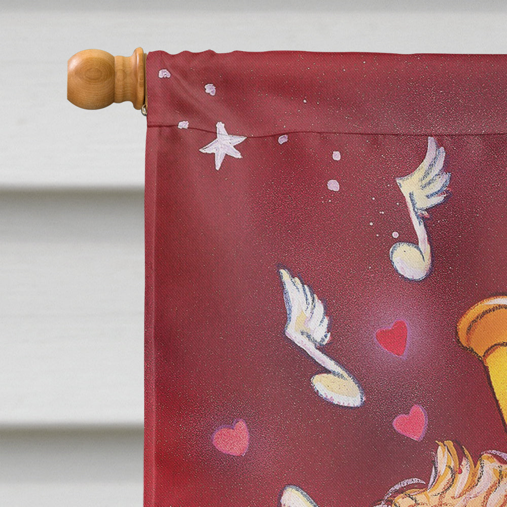 Angels with Harp Valentine's Flag Canvas House Size AAH7273CHF  the-store.com.