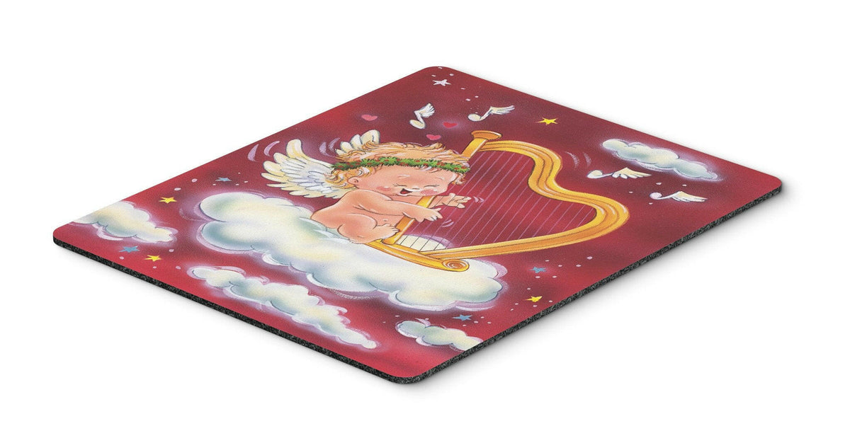 Angels with Harp Valentine&#39;s Mouse Pad, Hot Pad or Trivet AAH7273MP by Caroline&#39;s Treasures