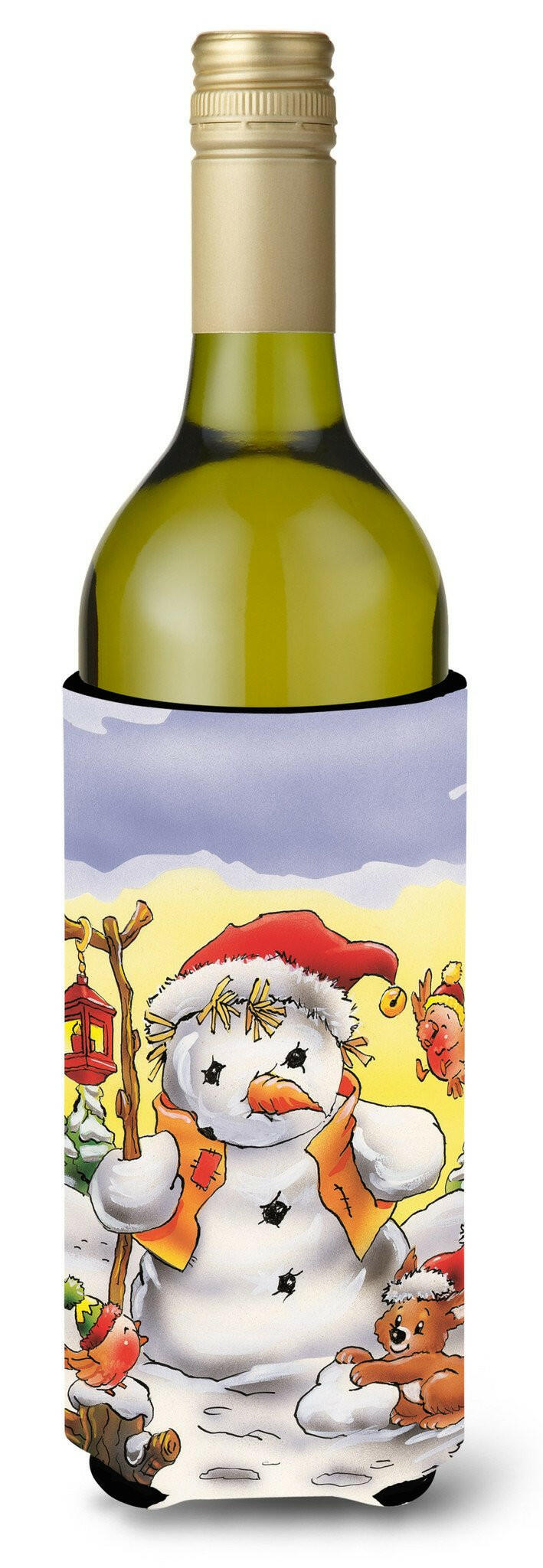 Scarecrow Snowman Wine Bottle Beverage Insulator Hugger AAH7295LITERK by Caroline&#39;s Treasures