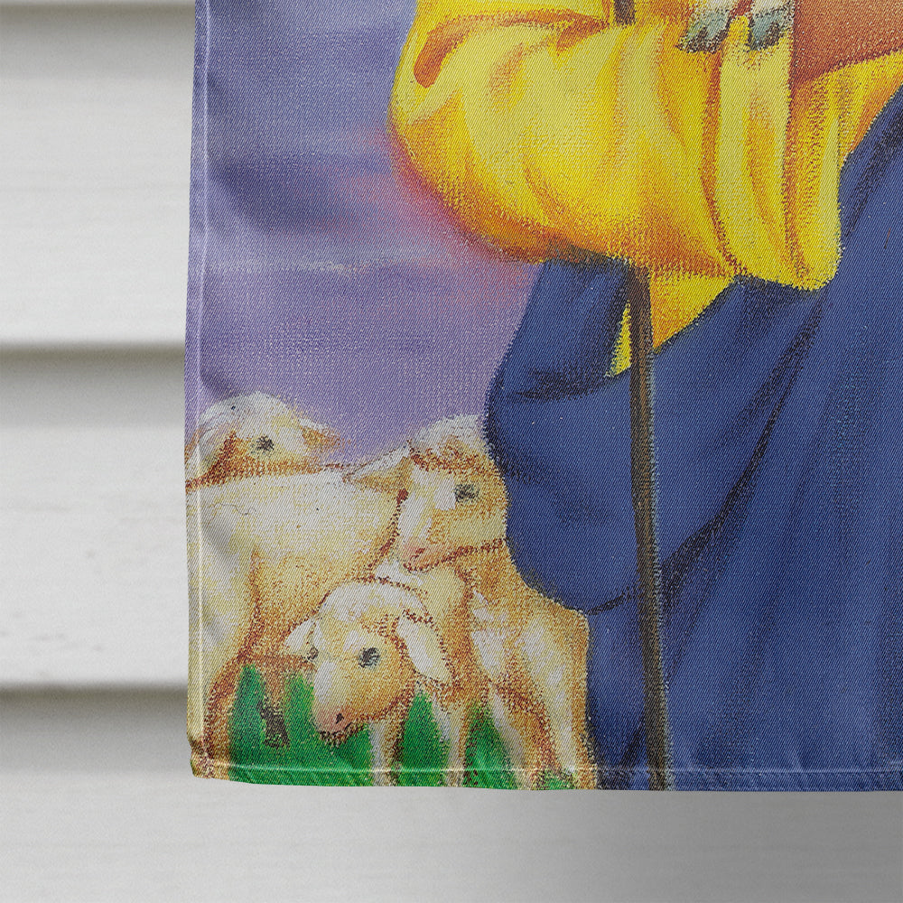 Jesus The Good Shepherd holding a lamb Flag Canvas House Size AAH8215CHF  the-store.com.