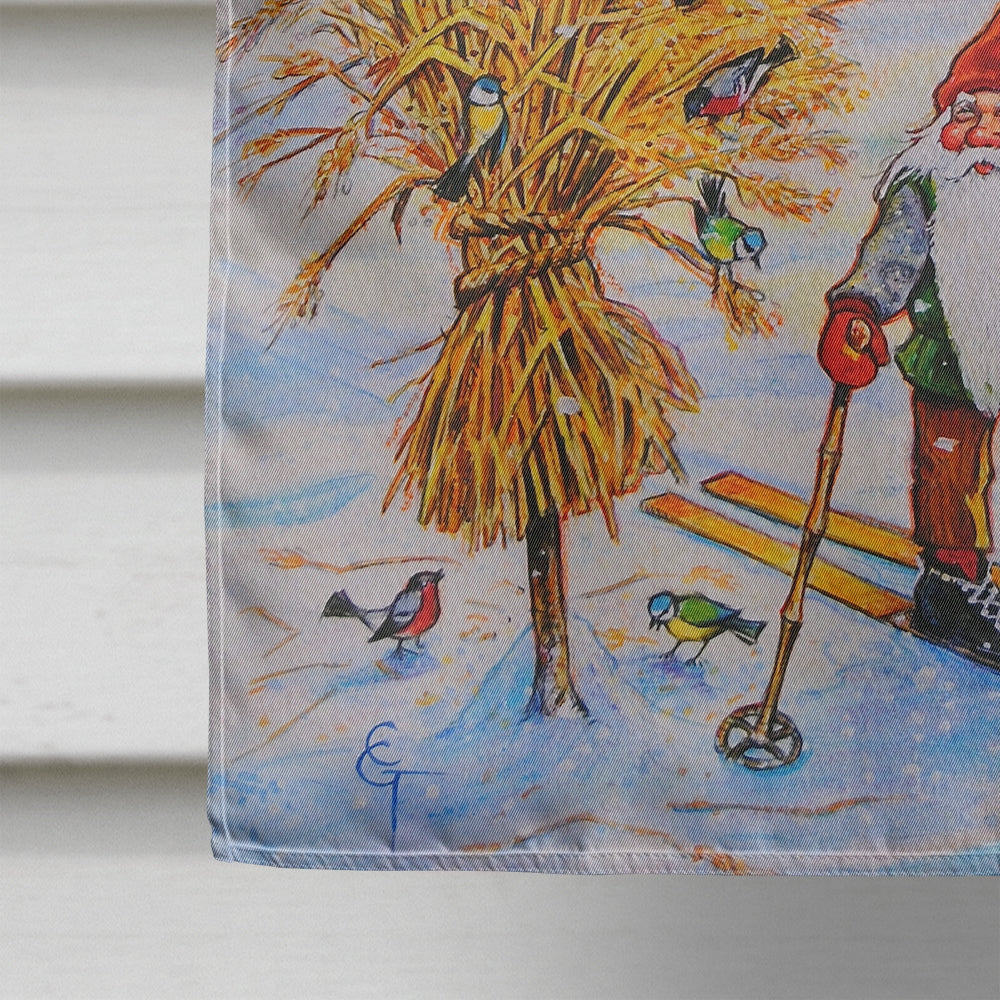 Christmas Gnome Skiing Flag Canvas House Size ACG0034CHF
