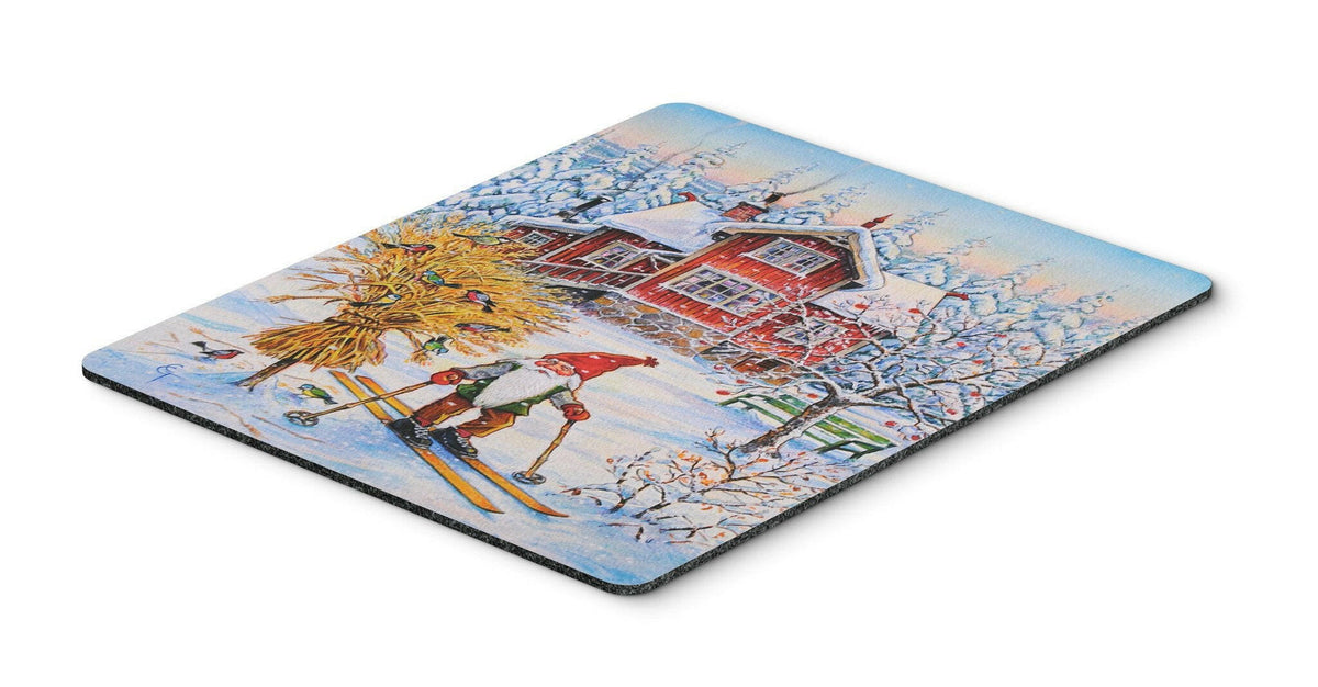 Christmas Gnome Skiing Mouse Pad, Hot Pad or Trivet ACG0034MP by Caroline&#39;s Treasures