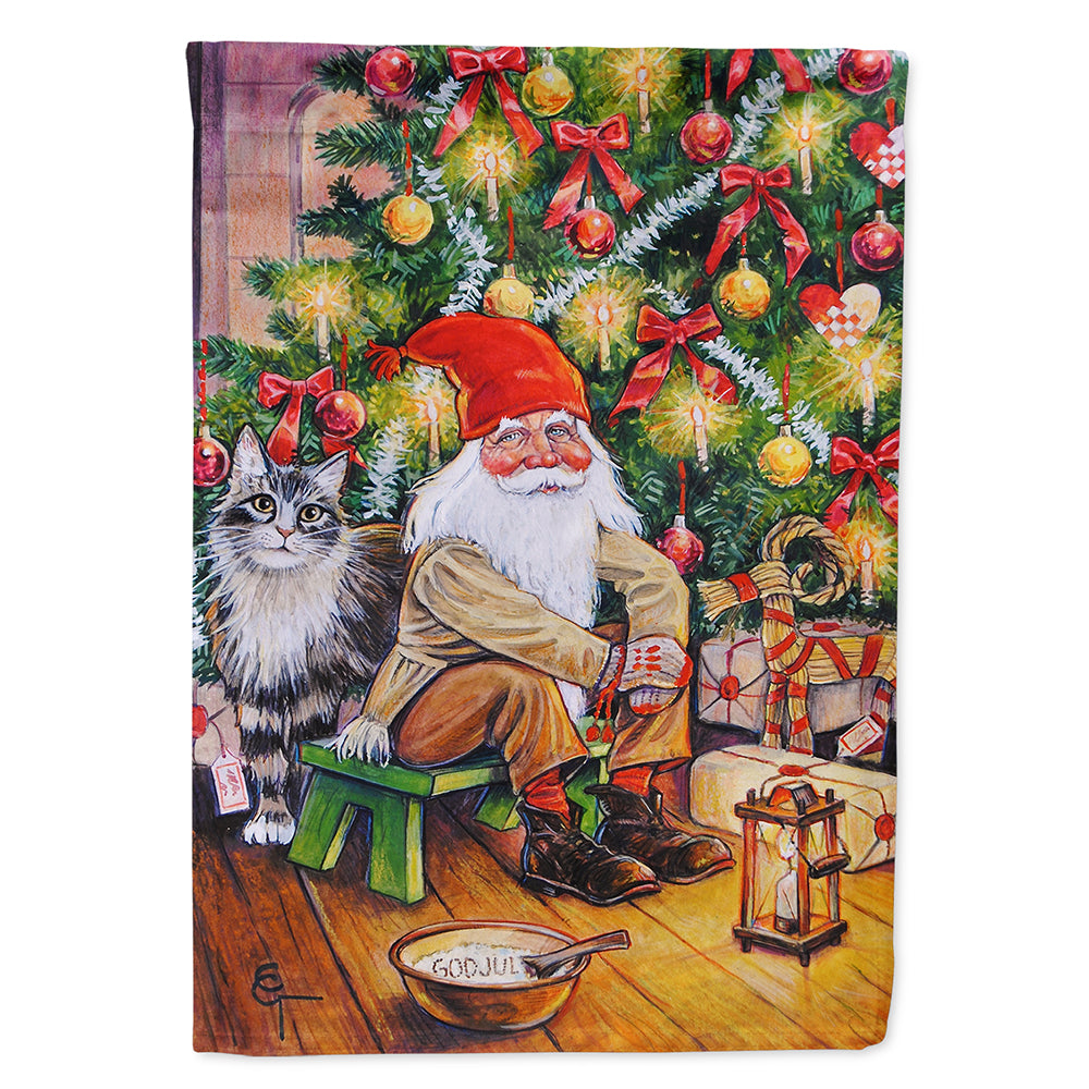 Christmas Gnome by the Tree Flag Canvas House Size ACG0134CHF  the-store.com.