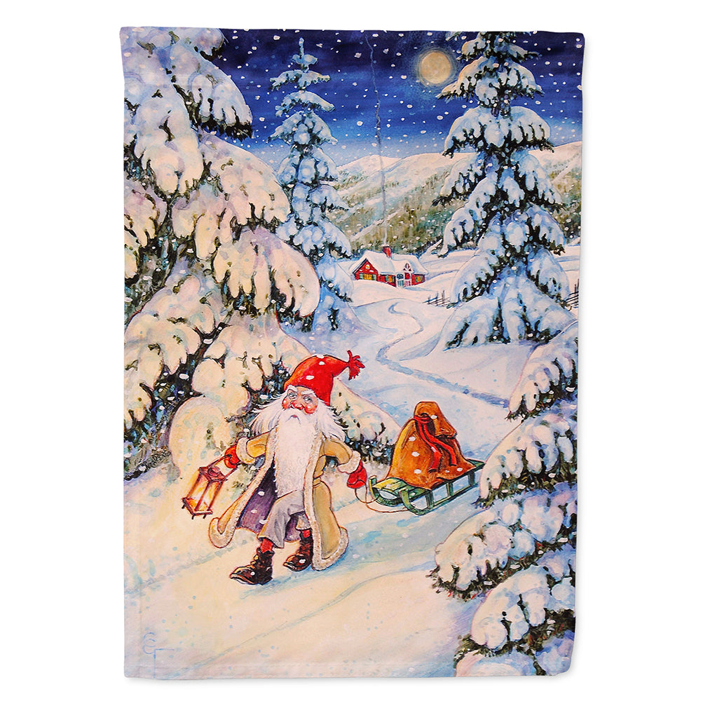 Christmas Gnome pulling a sled Flag Canvas House Size ACG0144CHF