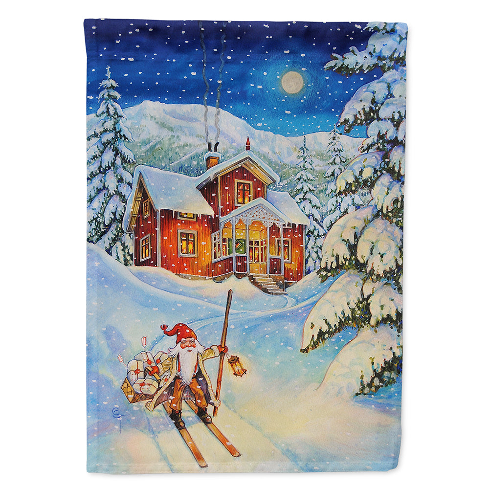 Christmas Gnome Headed out Flag Canvas House Size ACG0147CHF