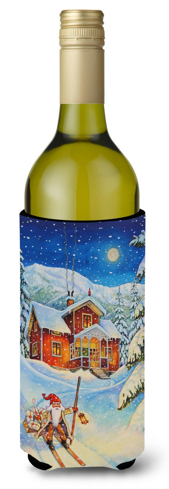 Christmas Gnome Headed out Wine Bottle Beverage Insulator Hugger ACG0147LITERK by Caroline&#39;s Treasures