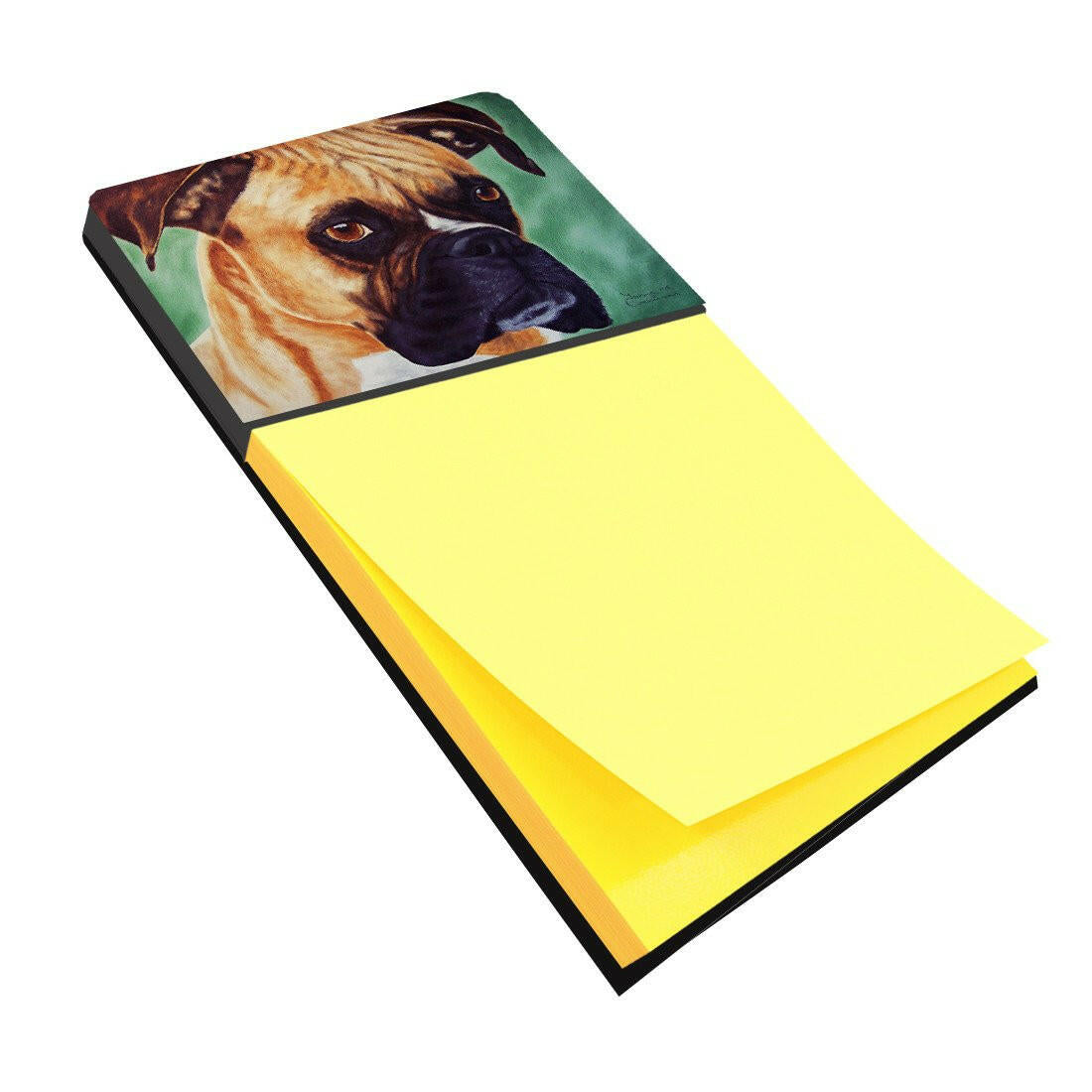 Boxer by Tanya and Craig Amberson Sticky Note Holder AMB1029SN by Caroline's Treasures