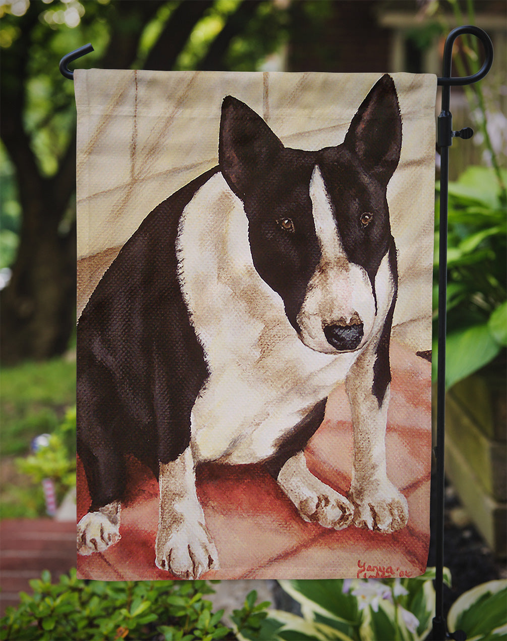 Bull Terrier English Bully Flag Garden Size AMB1034GF  the-store.com.