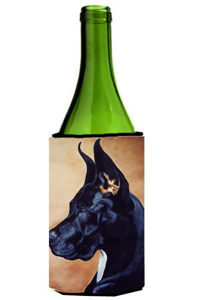 Black Great Dane Wine Bottle Beverage Insulator Hugger AMB1041LITERK by Caroline&#39;s Treasures