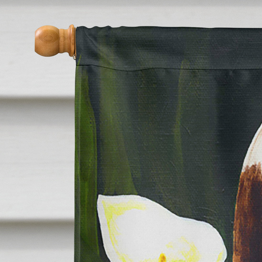 Beagle Lillies Flag Canvas House Size AMB1077CHF