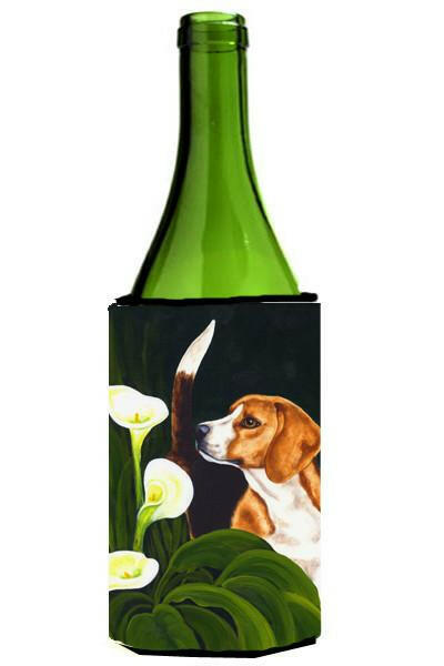 Beagle Lillies Wine Bottle Beverage Insulator Hugger AMB1077LITERK by Caroline&#39;s Treasures