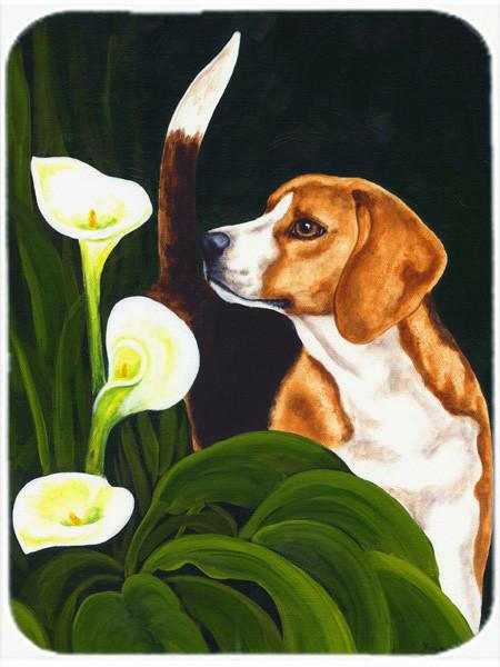 Beagle Lillies Mouse Pad, Hot Pad or Trivet AMB1077MP by Caroline&#39;s Treasures